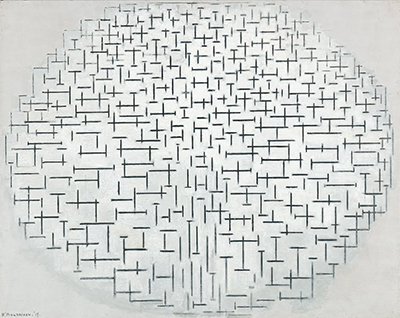 Composition 10 in Black and White Piet Mondrian